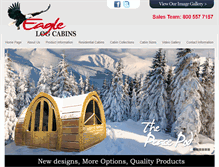 Tablet Screenshot of eaglelogcabins.com